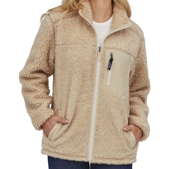 Patagonia Women's Retro-X Full Zip Fleece Teddy Jacket Coat Dark Natural XS - Picture 1 of 5